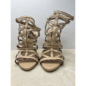 Izabella Rue Gladiator Pumps Size 6 M Beige Heels 5” Stiletto